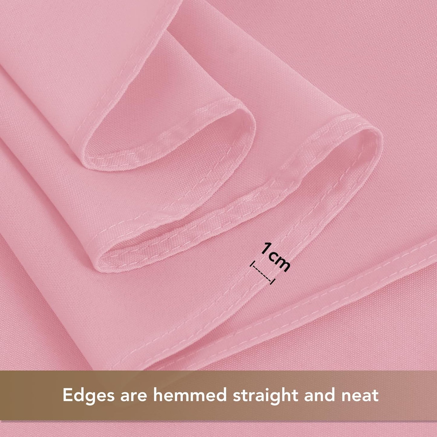 sancua Square Tablecloths 54x54 Inch, 2 Pack - Pink Fabric Table Cloth for Square or Round Tables, Washable Polyester Table Cover for Dinner, Holiday Party, Decorative Display Tables