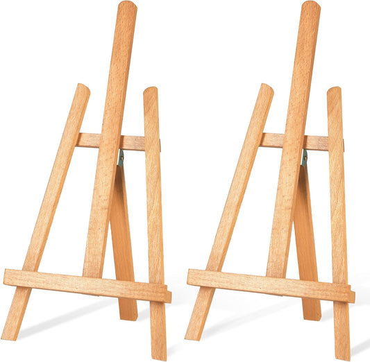 16 Inch Tabletop Easel Stand for Painting Canvas Table Top Easels for Display Wooden Small Easels Portable Photo Picture Sign Holder (2 Pack)