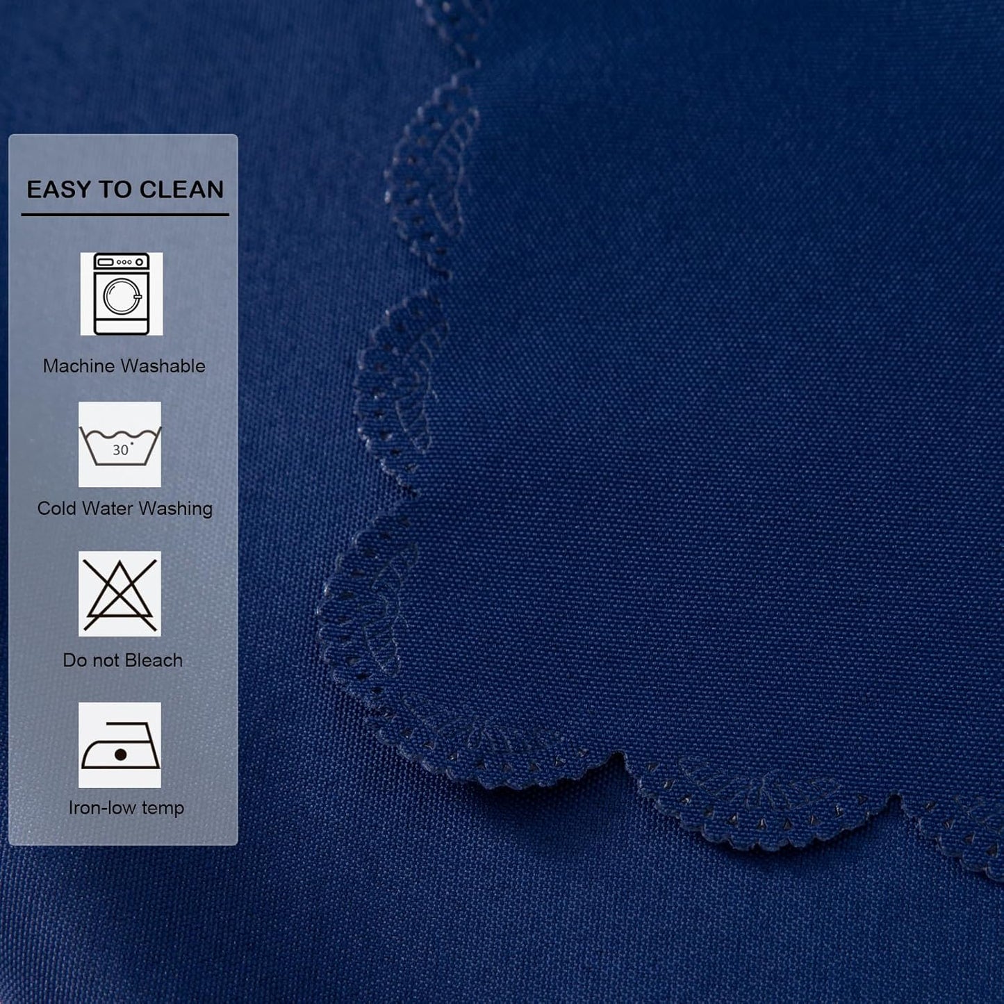 Small Square Navy Tablecloth 24 x 24 Inch Polyester Fabric Washable Table Cover Decorative Wrinkle Resistant Solid Color Table Cloth for Nightstand Party Wedding Camping