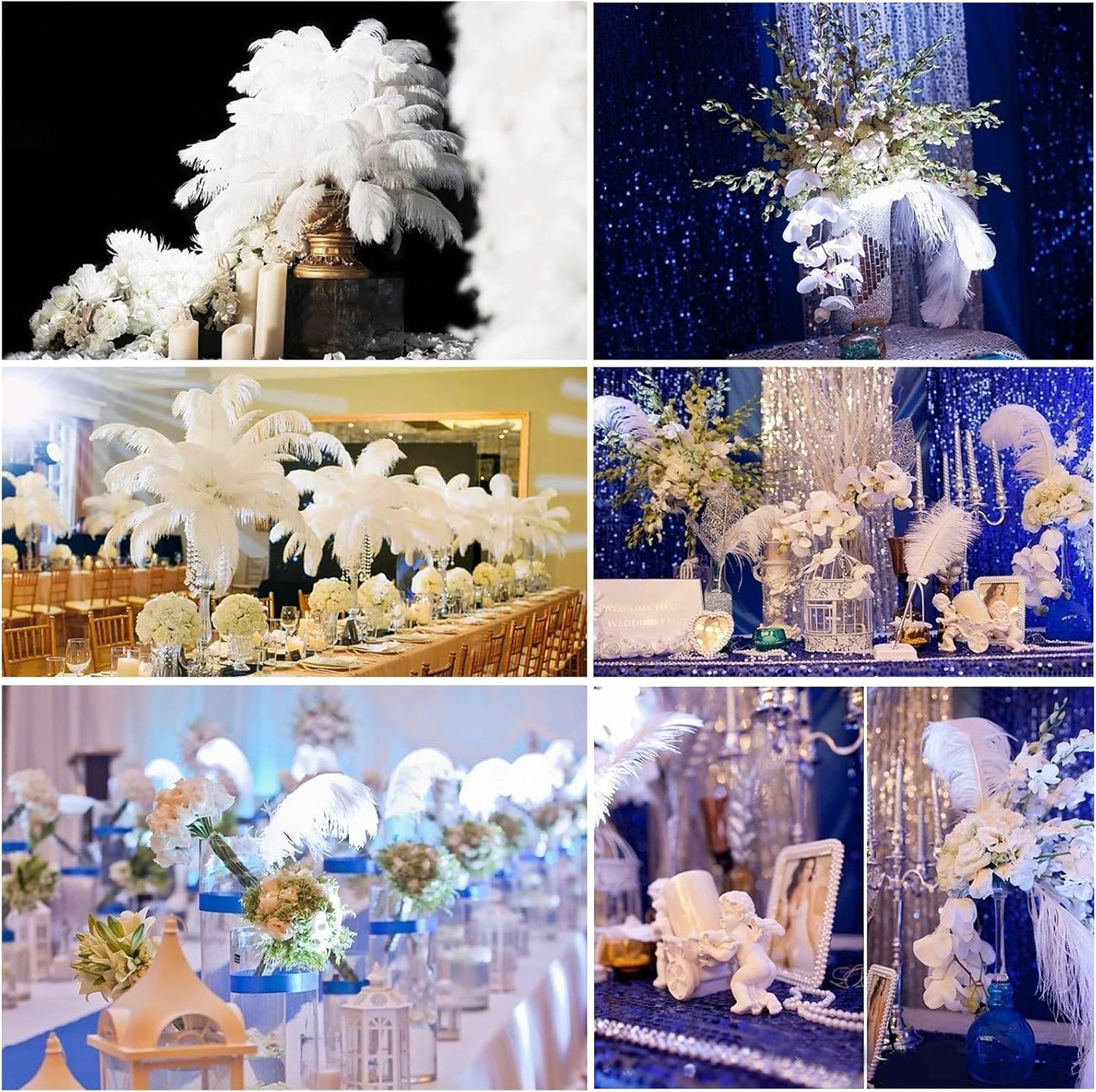 THARAHT Orange Ostrich Feathers 12pcs Large Natural Bulk 14-16Inch 35cm-40cm for Wedding Party Centerpieces Halloween and Home Decoration Feathers