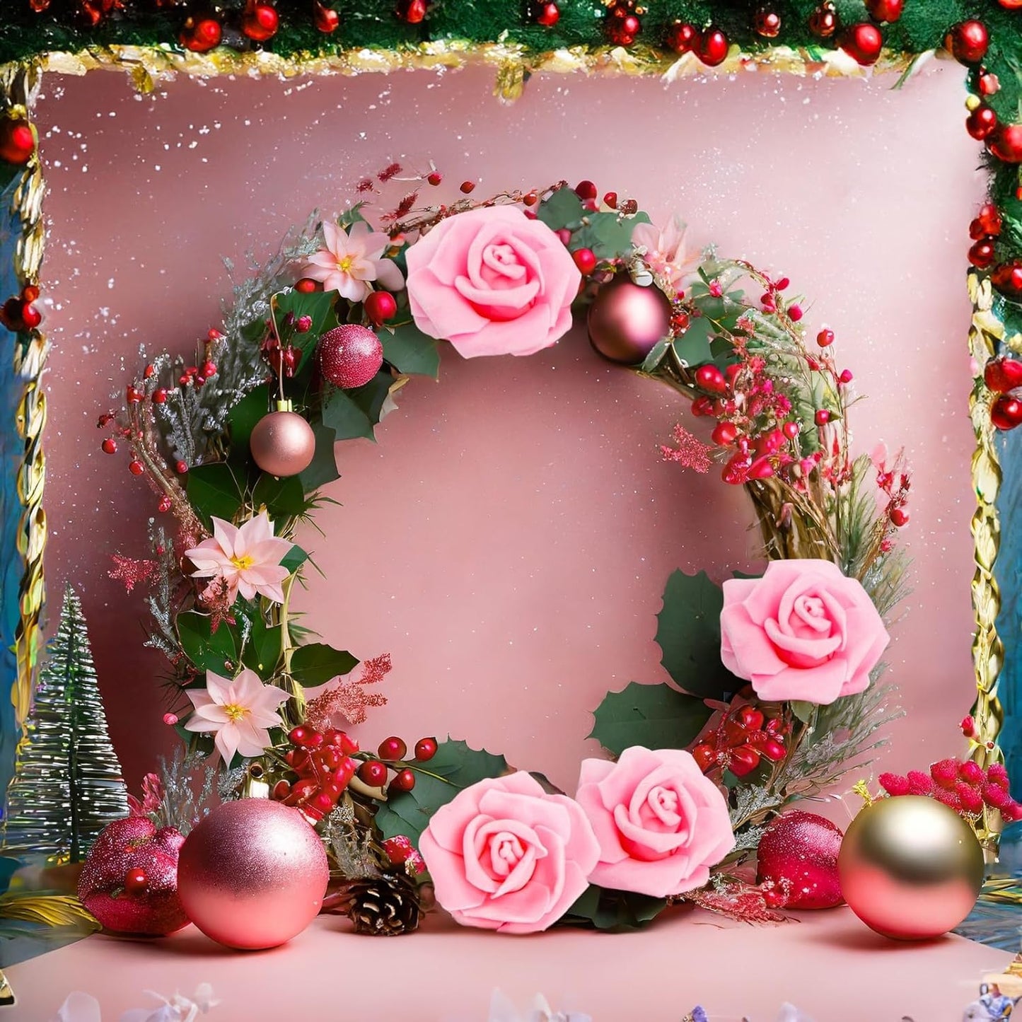 Juvale Pink Roses Artificial Flowers - 100 Pack, 3 in Stemless Foam - Bulk Artificial Blooms for Wedding Decor, Centerpiece Table Decorations & DIY Floral Arrangements