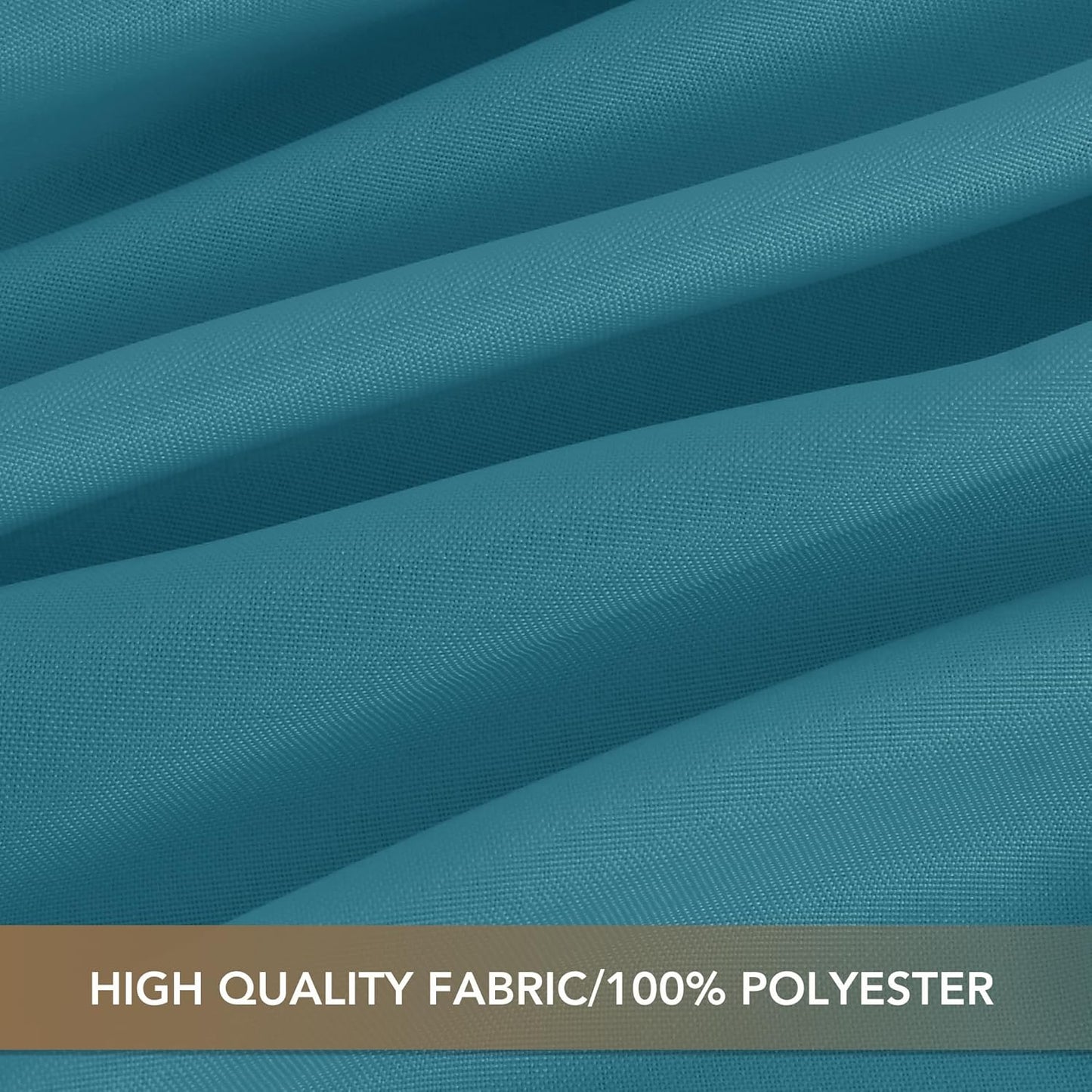 sancua Square Tablecloths 54x54 Inch, 2 Pack - Teal Fabric Table Cloth for Square or Round Tables, Washable Polyester Table Cover for Dinner, Holiday Party, Decorative Display Tables