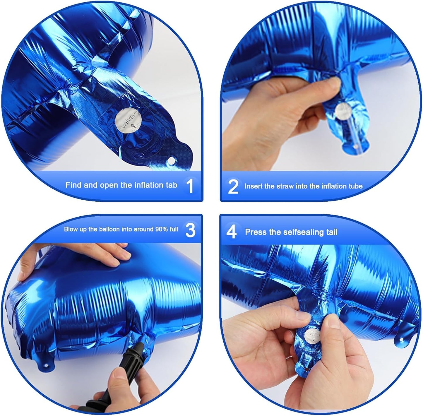 Navy Blue 40 Inch Large Number 5 Birthday Balloon, Five 5th 15 25 35 50 55 Birthday Celebration Decorations, Foil 5 Mylar Helium Number 5 Balloons Girl Boy Anniversary Party Supplies