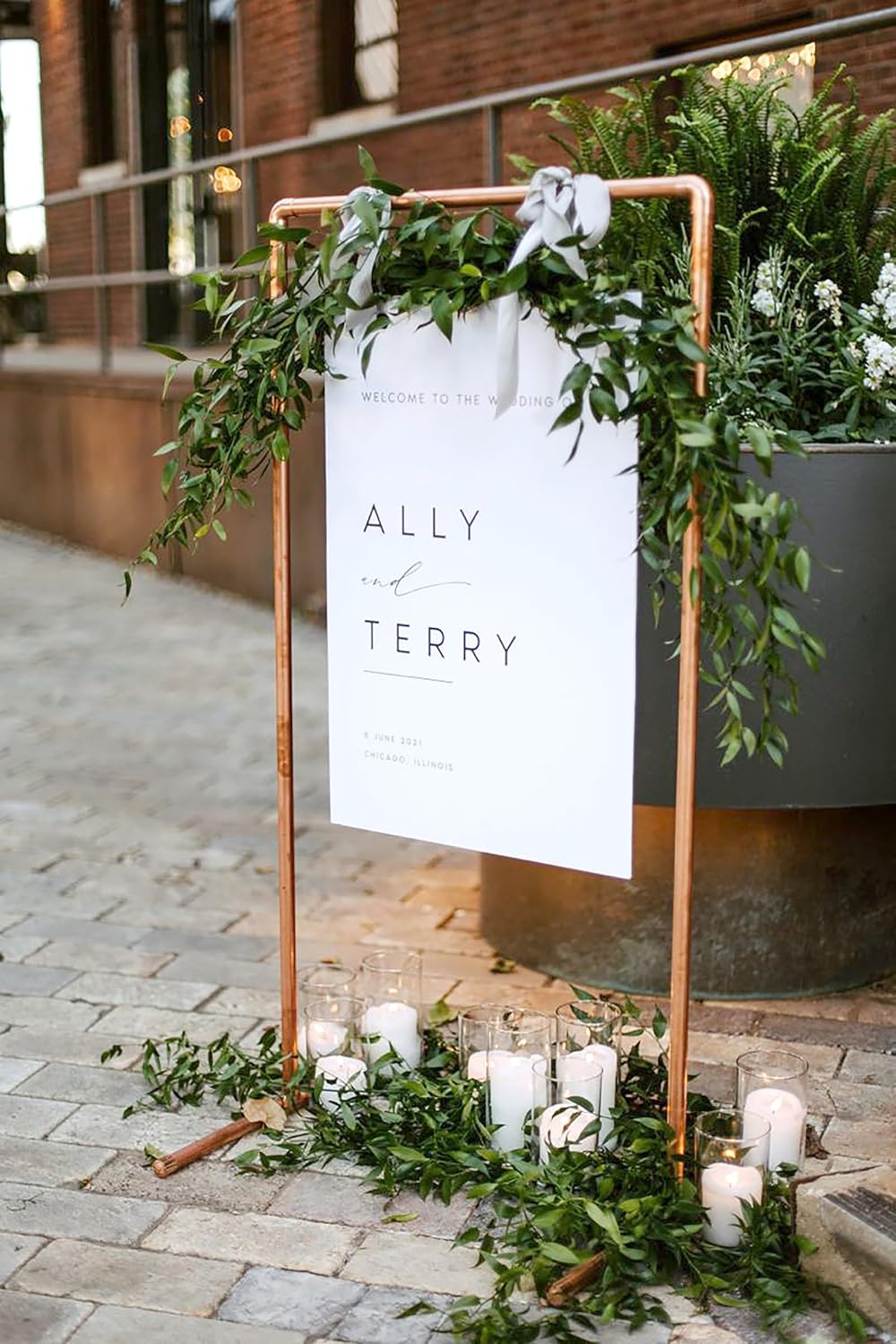 Welcome Wedding Sign Personalized, Personalized Wedding Welcome Sign Minimalist Modern