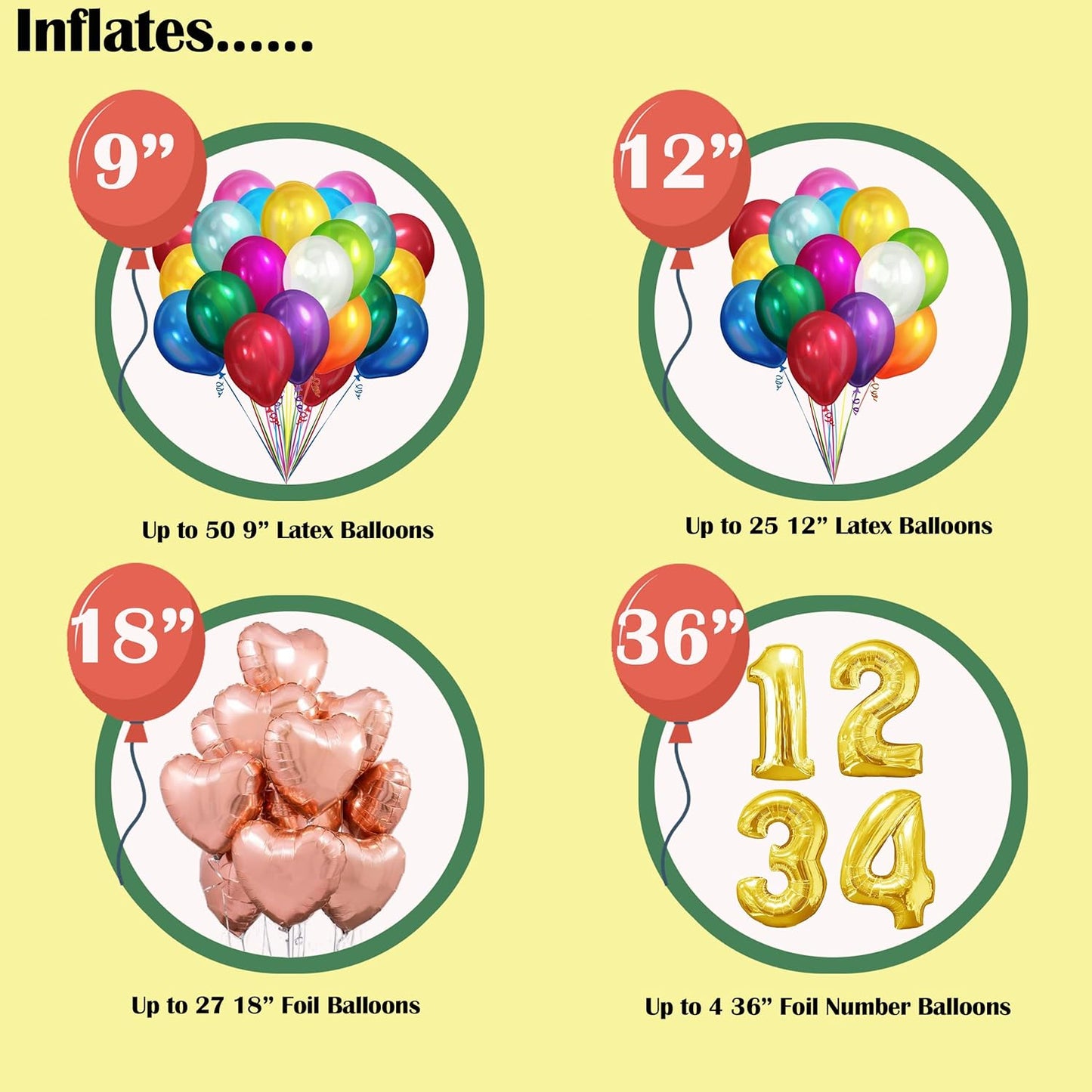 Helium Tank for Balloons At Home, 14.9 Cu Ft Helium Balloon Pump Kit with 50 Assorted Latex Balloons, White Curling Ribbon and Wholesalehome Balloon Tie Tool, 3 Pack