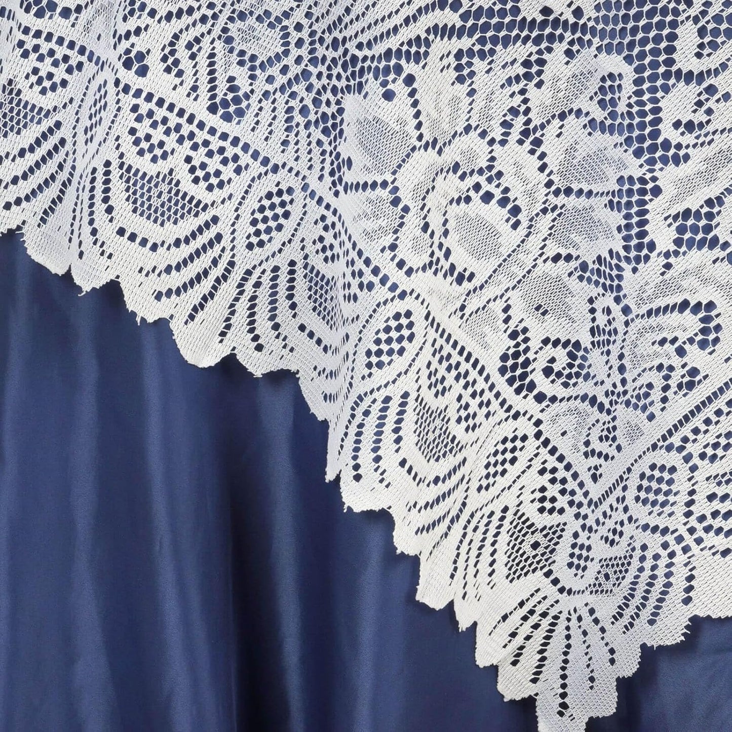 Efavormart 54" x 54" White Jolly Good Lace Table Overlay for Table Decoration