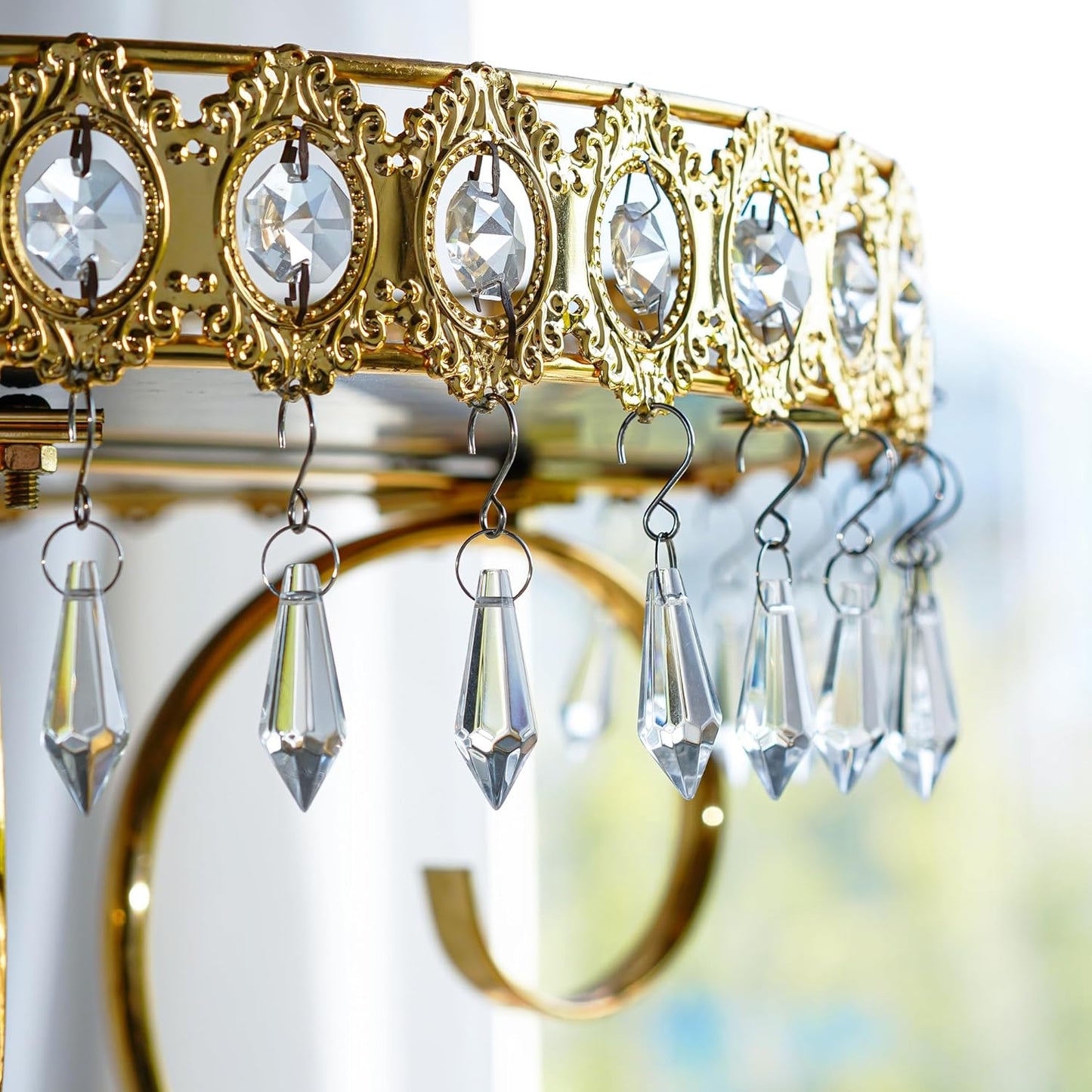 H&D 50pcs 38mm Crystal Icicle Pendant Chandelier Prisms Drops Lamp Candle Holders Curtain DIY Parts(Clear)