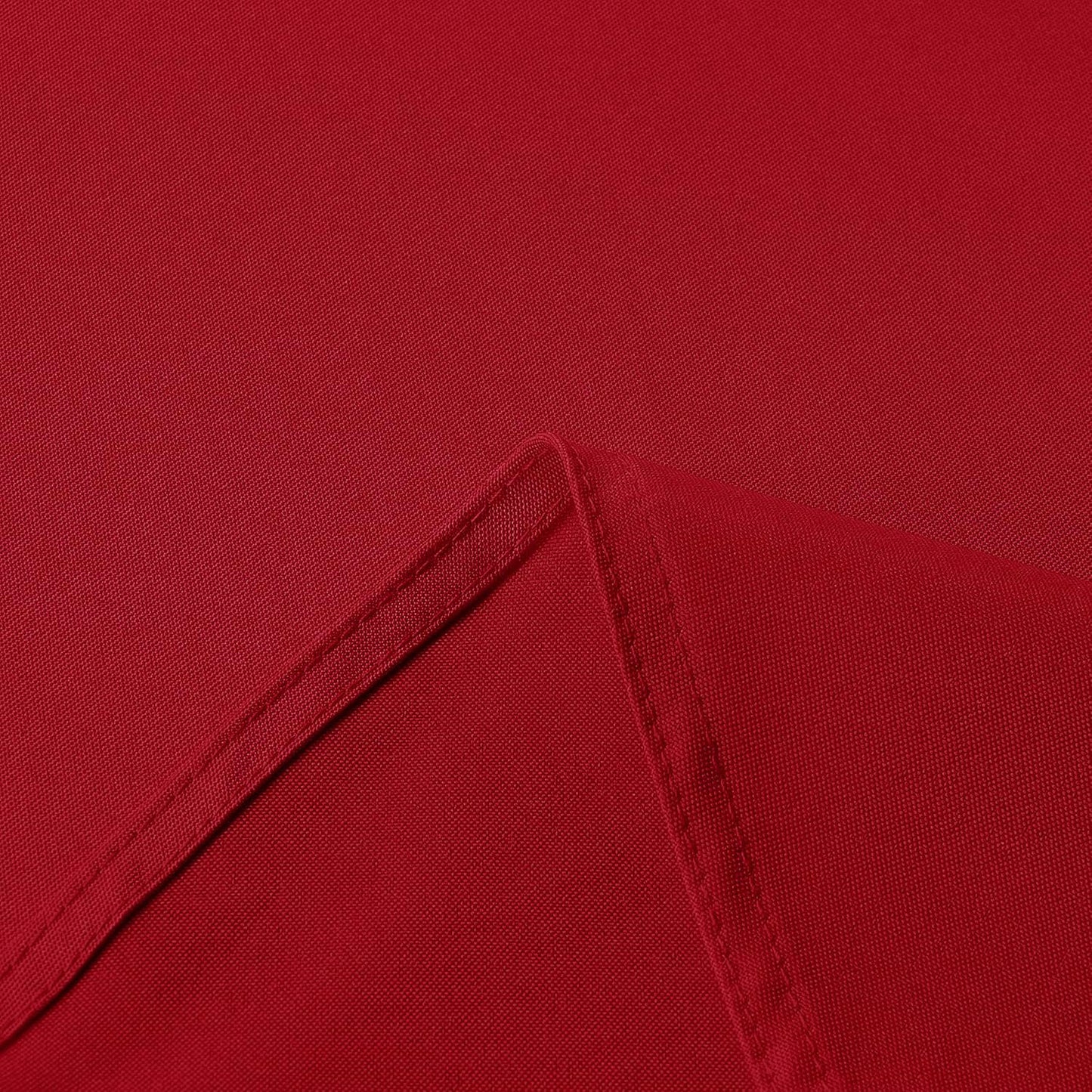 sancua Round Tablecloth - 48 Inch - Water Resistant Spill Proof Washable Polyester Table Cloth Decorative Fabric Table Cover for Dining Tables, Buffet Parties and Camping, Red