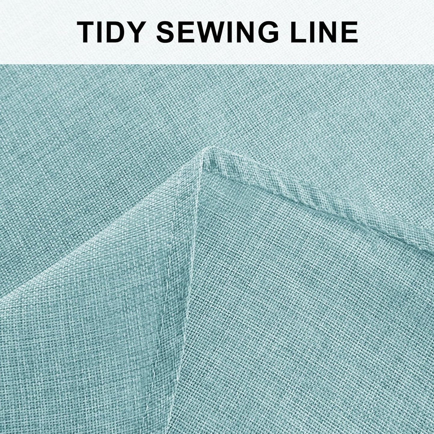 Hiasan Round Tablecloth 108 Inch Linen - Wrinkle and Stain Resistant Washable Polyester Fabric Table Cloth for Dining Room Kitchen Party, Aqua