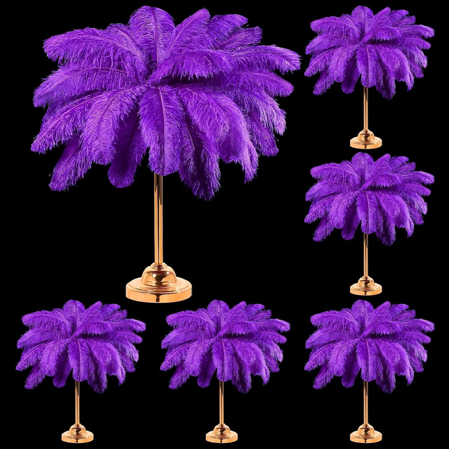 80 Pcs Large Natural Ostrich Feathers Plumes 14-16 Inch Bulk for DIY Crafts Wedding Party Centerpiece Vase