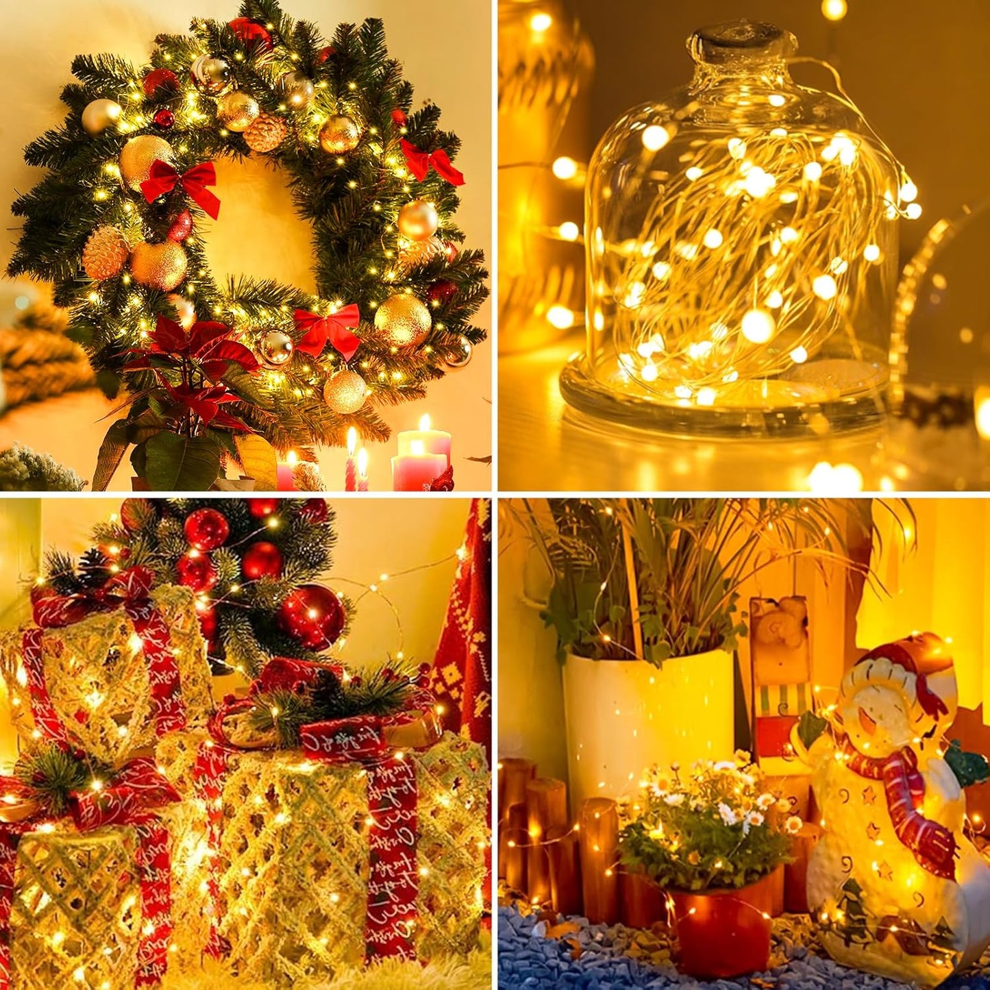 12 Pack Fairy Lights Battery Operated - 7ft 20 Led Twinkle Lights 3 Modes, Bulk Mini String Lights Waterproof for Mason Jars Vases DIY Party Wedding Decoration Christmas -Warm White