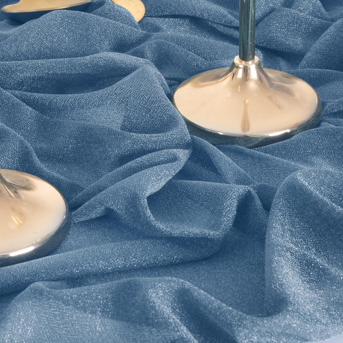 MLMW Wedding Arch Draping Fabric 1 Panel 29" x 20Ft Dusty Blue Sheer Wedding Arch Backdrop Drapes Outdoor Curtain for Ceremony Party Background Ceiling Decor