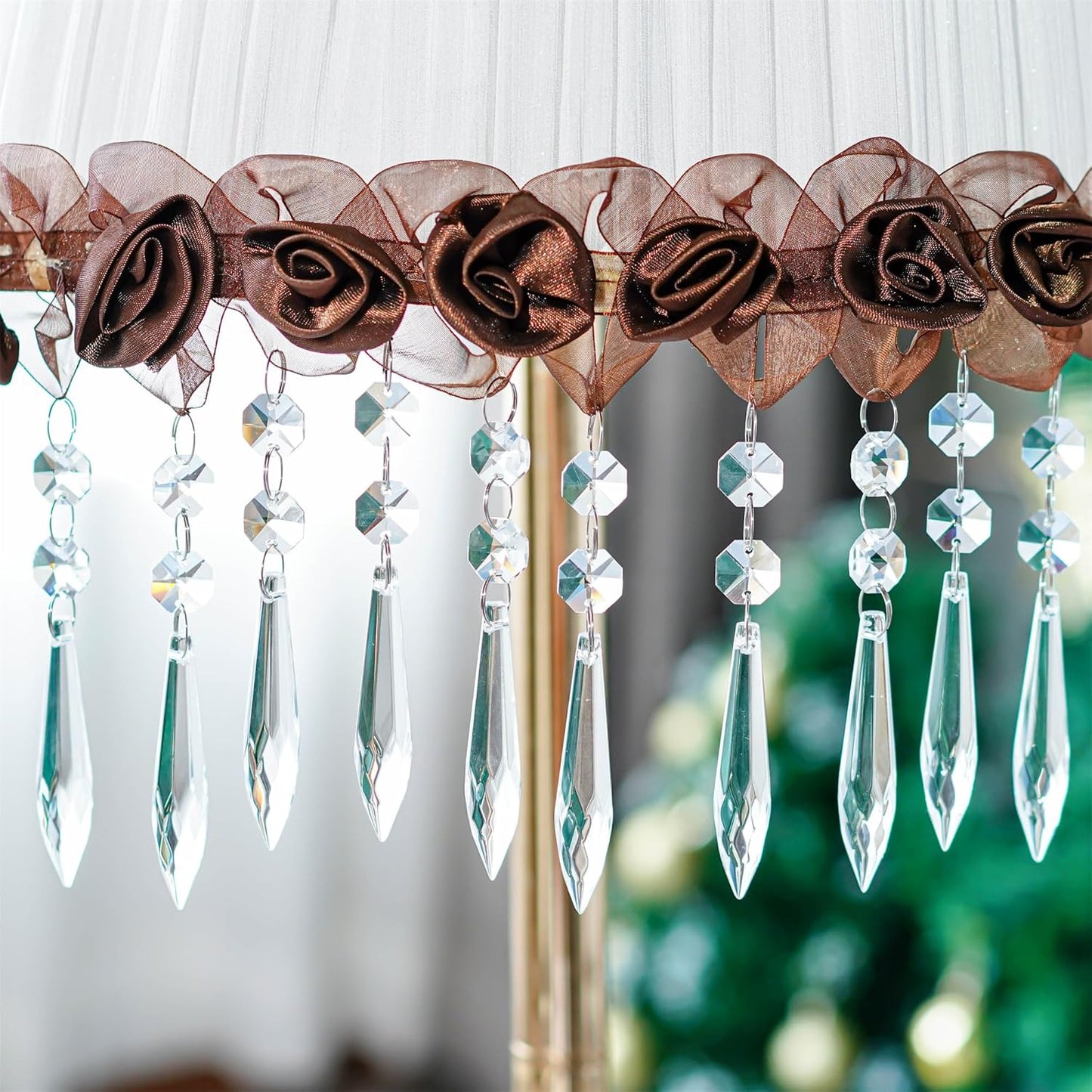 H&D 10pcs 63mm Chandelier Crystals Ornament - Clear Crystal Chandelier Prisms Icicle Drop Pendants