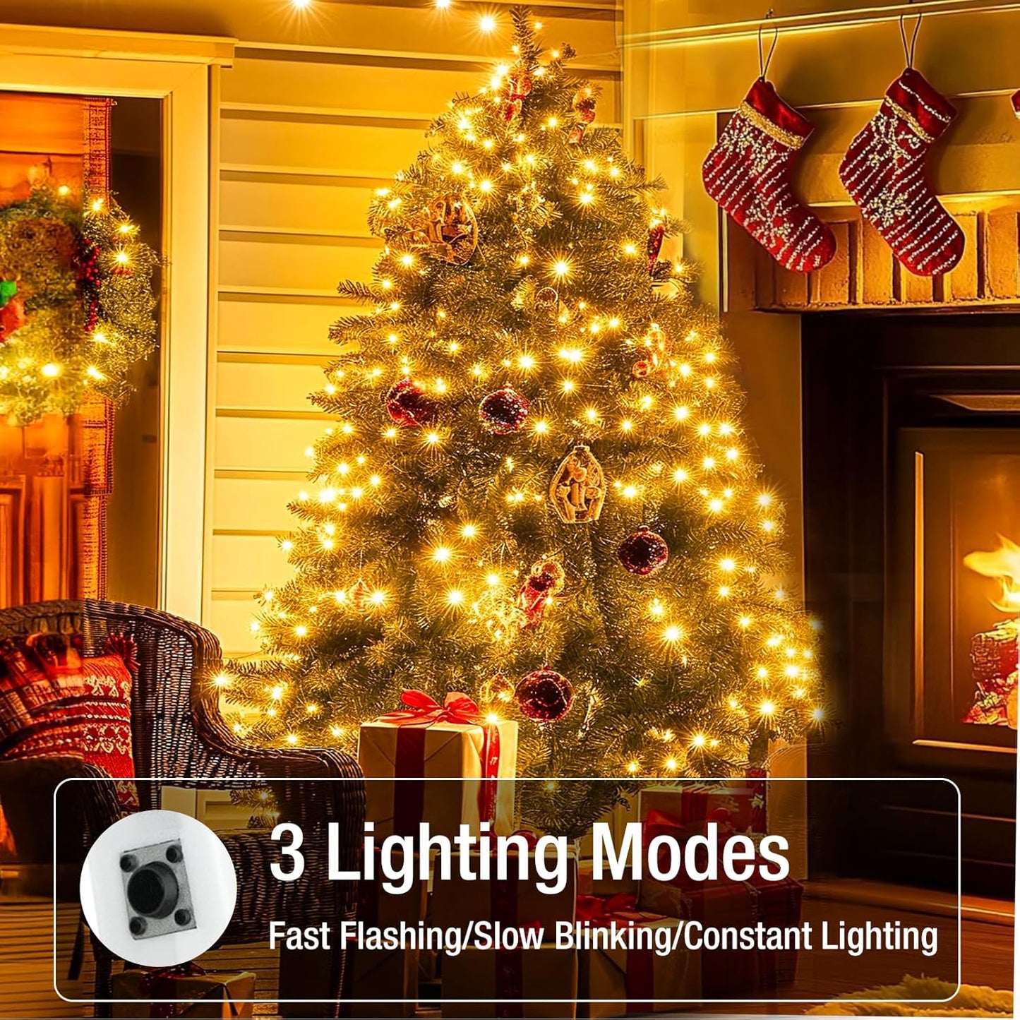 100 Pack Fairy Lights Battery Operated - 7ft 20 Led Twinkle Lights 3 Modes, Bulk Mini String Lights Waterproof for Mason Jars Vases DIY Party Wedding Decoration Christmas -Warm White
