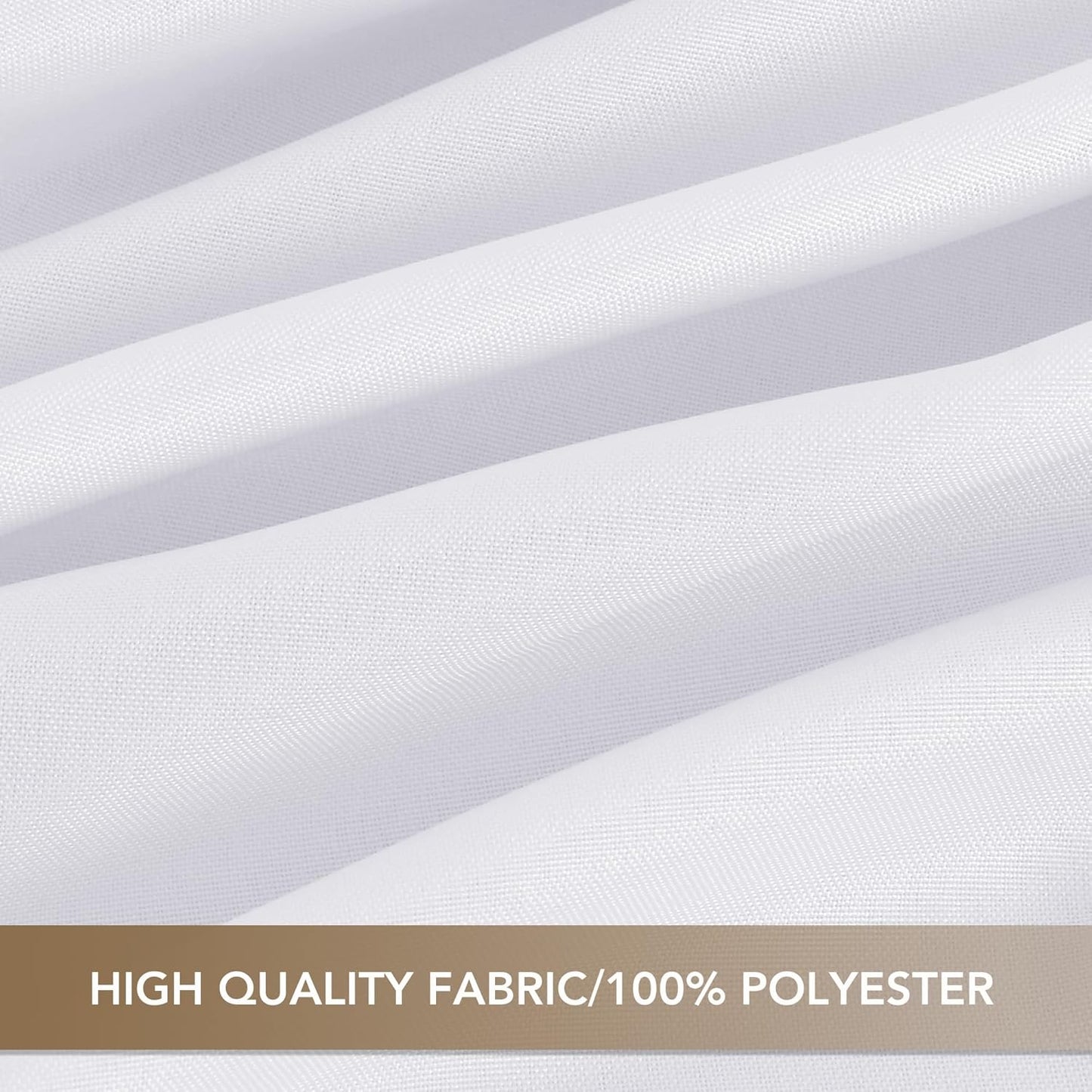 sancua White Square Tablecloths 54x54 Inch, 2 Pack - Fabric Table Cloth for Square or Round Tables, Washable Polyester Table Cover for Dinner, Holiday Party, Decorative Display Tables