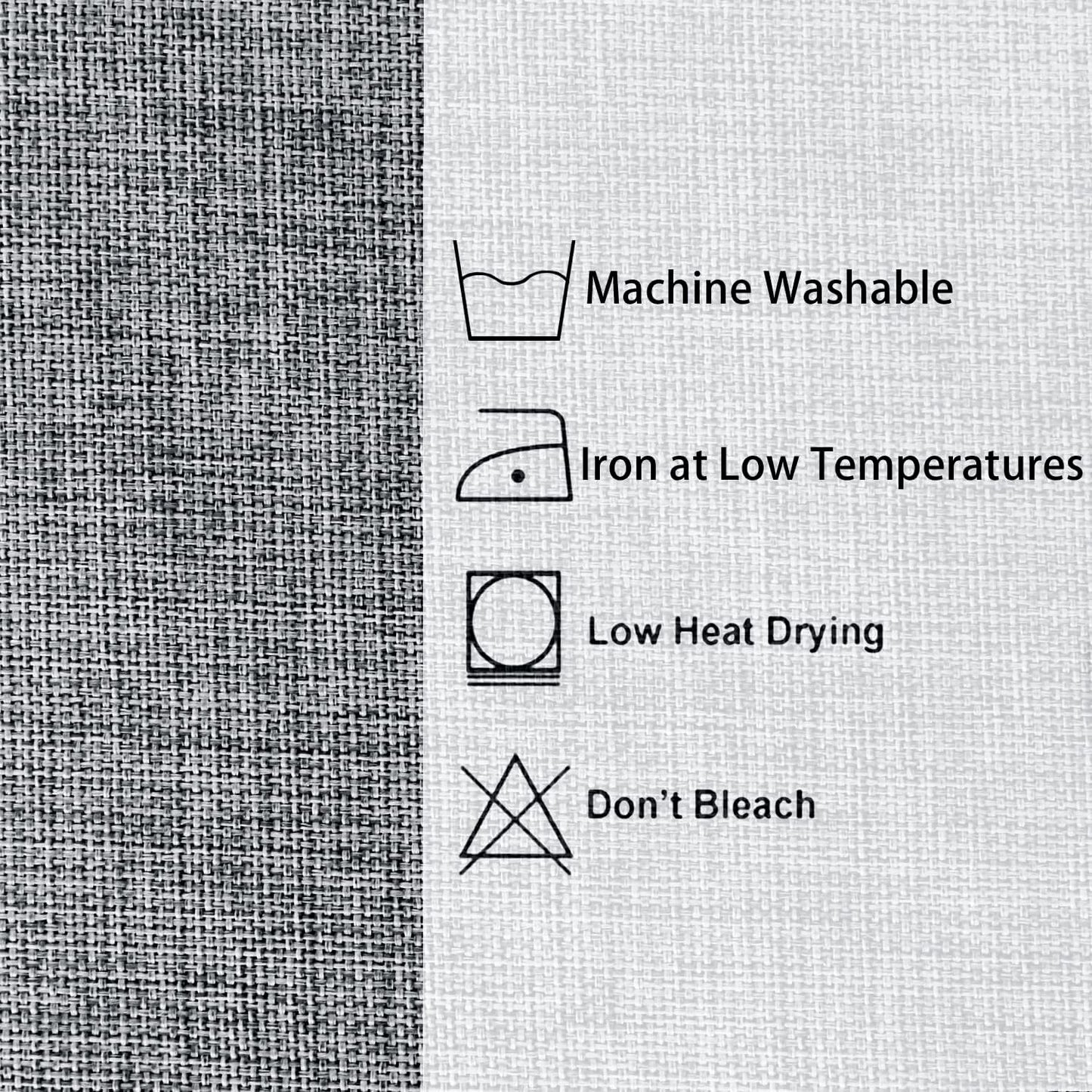 Hiasan Faux Linen Rectangle Tablecloth - Wrinkle and Stain Resistant Washable Table Cloth for Kitchen Dining Room Holiday Table Cover for Dinner, Grey, 70 x 120 Inch