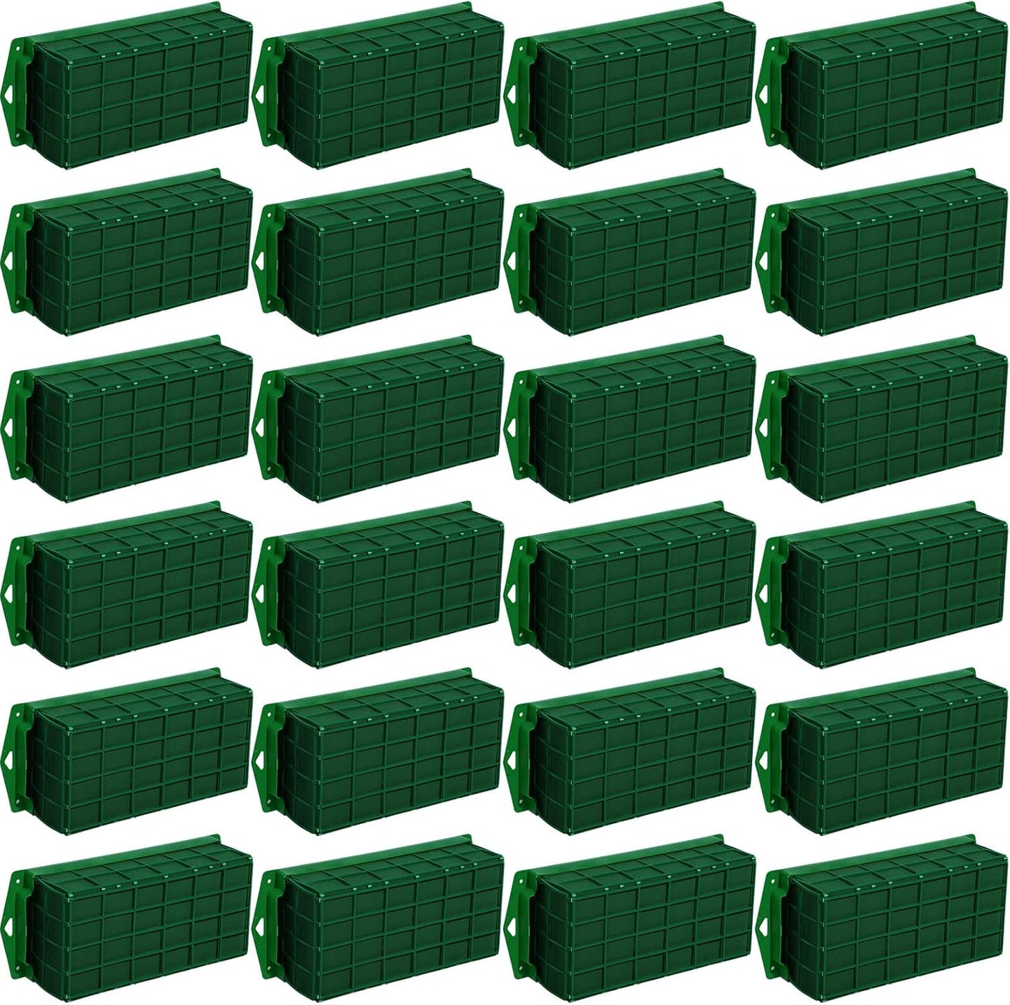 Boao 8 Pieces Floral Foam Cage Holder with Floral Foam for Fresh Flowers Cage Bowl for Table Centerpiece Flower Arrangement, Rectangle, 11.8 x 4.7 x 3.1 Inch
