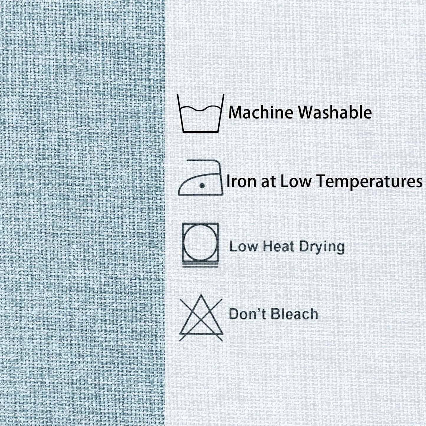 Hiasan Faux Linen Rectangle Tablecloth - Wrinkle and Stain Resistant Washable Table Cloth for Kitchen Dining Room Holiday Table Cover for Dinner, Lux Slate Blue, 30 x 60 Inch