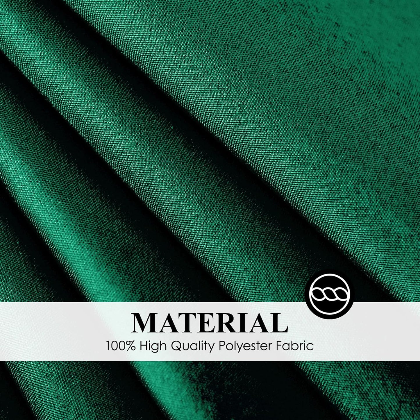 Round Tablecloth 132 Inch 2 Pack Dark Green Tablecloths Washable Decorative Linen Polyester Table Clothes Cover for Dining Table Banquets Buffet Parties and Wedding