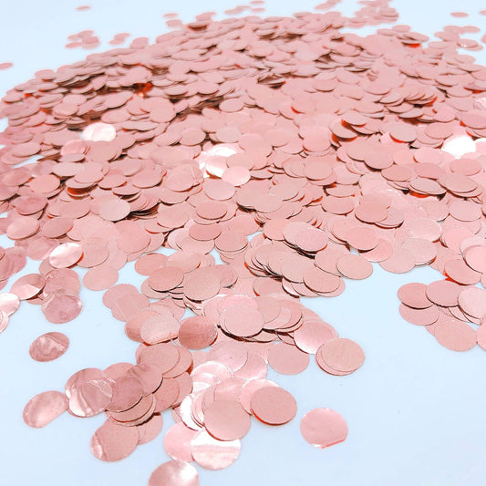 Rose-Gold Foil Metallic Round Table Scatter Dots Mylar Table Confetti Wedding Bridal Shower Engagement Baby Shower Birthday Party Decorations, 60g