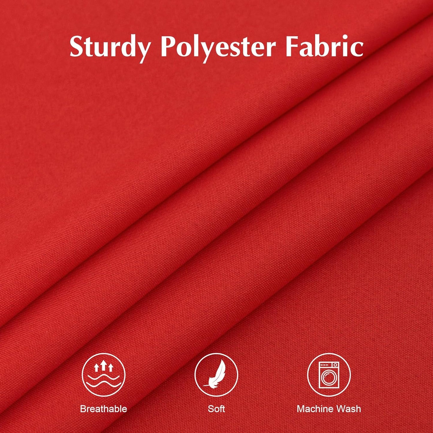 2 Pack Small Square Table Cloth 36X36 Inch Red Washable Fabric Tablecloth Polyester Solid Table Cover for Night Stand End Table Side Table Outdoor Indoor