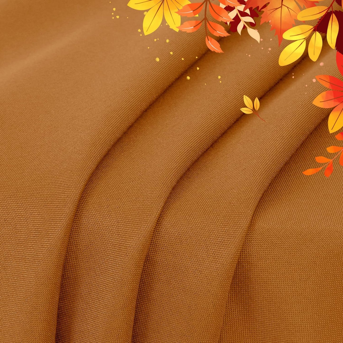 sancua Round Tablecloth 60 Inch(Fits 20-48 Inch Tables) - Water Resistant Spill Proof Washable Polyester Fall Table Cloth Decorative Fabric Table Cover for Dining Tables Thanksgiving Parties, Bronze