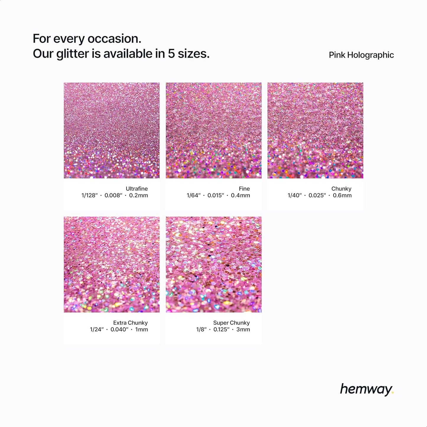 Hemway Eco Friendly Biodegradable Glitter 100g / 3.5oz Bio Cosmetic Safe Sparkle Vegan for Face, Eyeshadow, Body, Hair, Nail and Festival Makeup, Craft - 1/128" 0.008" 0.2mm - Pink Holo