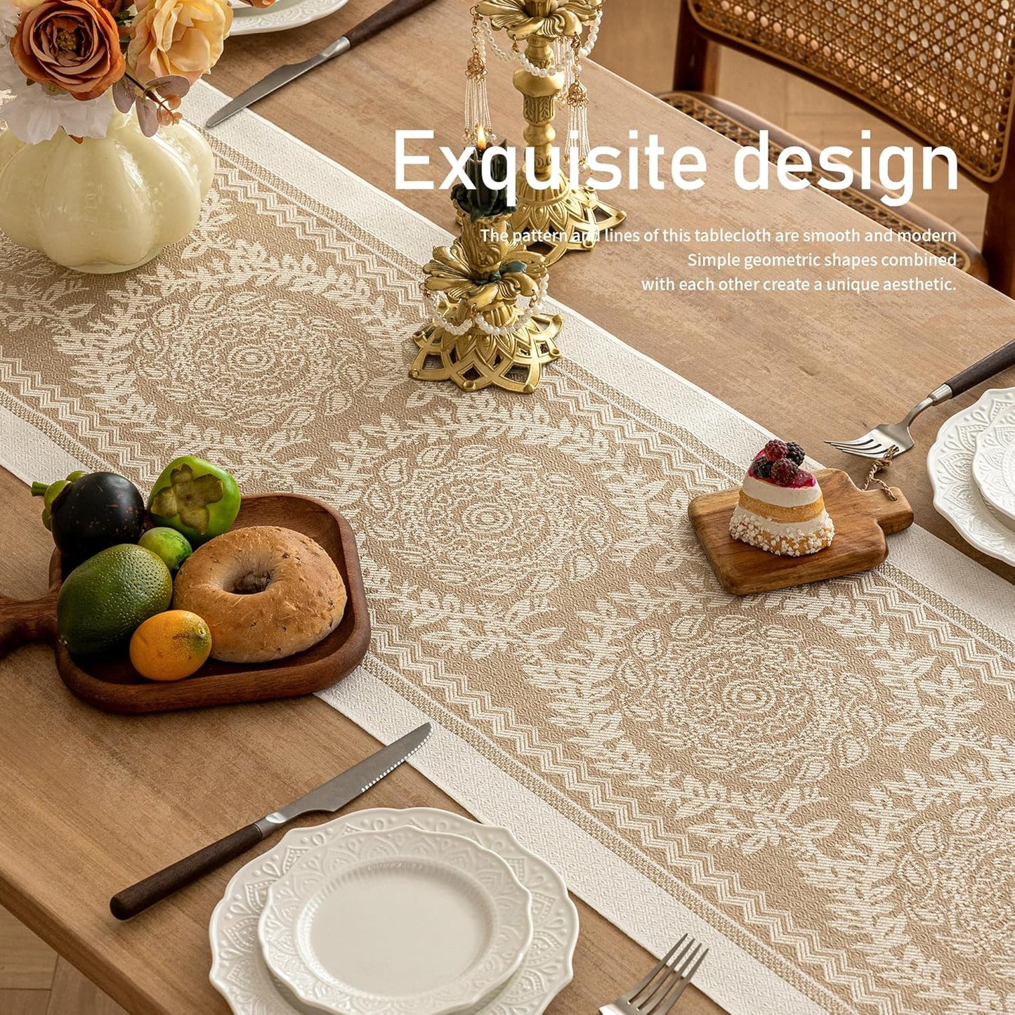 Table Runners 107 Inches,Waterproof Boho Table Runner with Tassel Fringe,Table Runner for Party Coffee Table