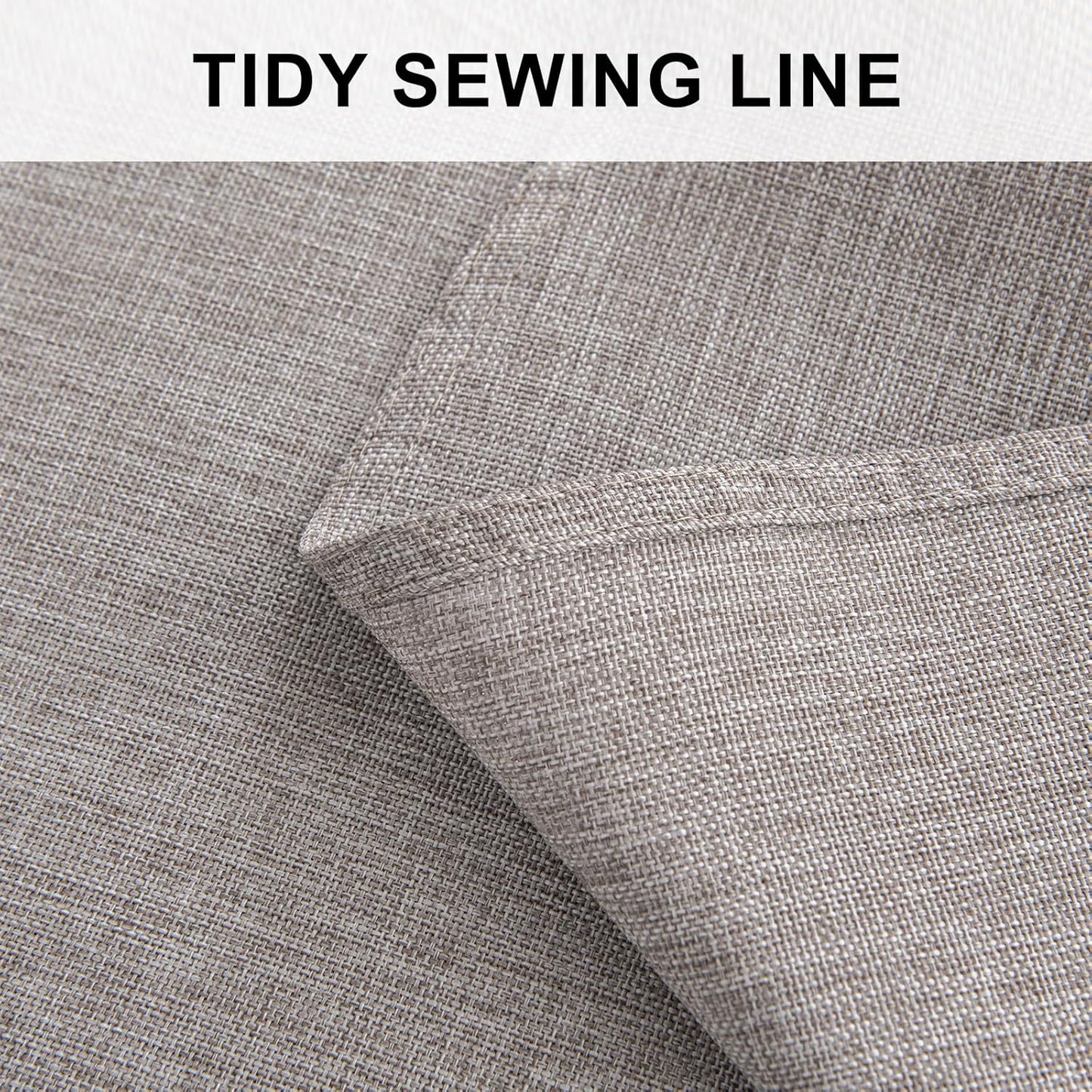 Hiasan Round Linen Tablecloth 40 Inch - Wrinkle and Stain Resistant Washable Polyester Fabric Table Cloth for Dining Room Kitchen Party, Stone