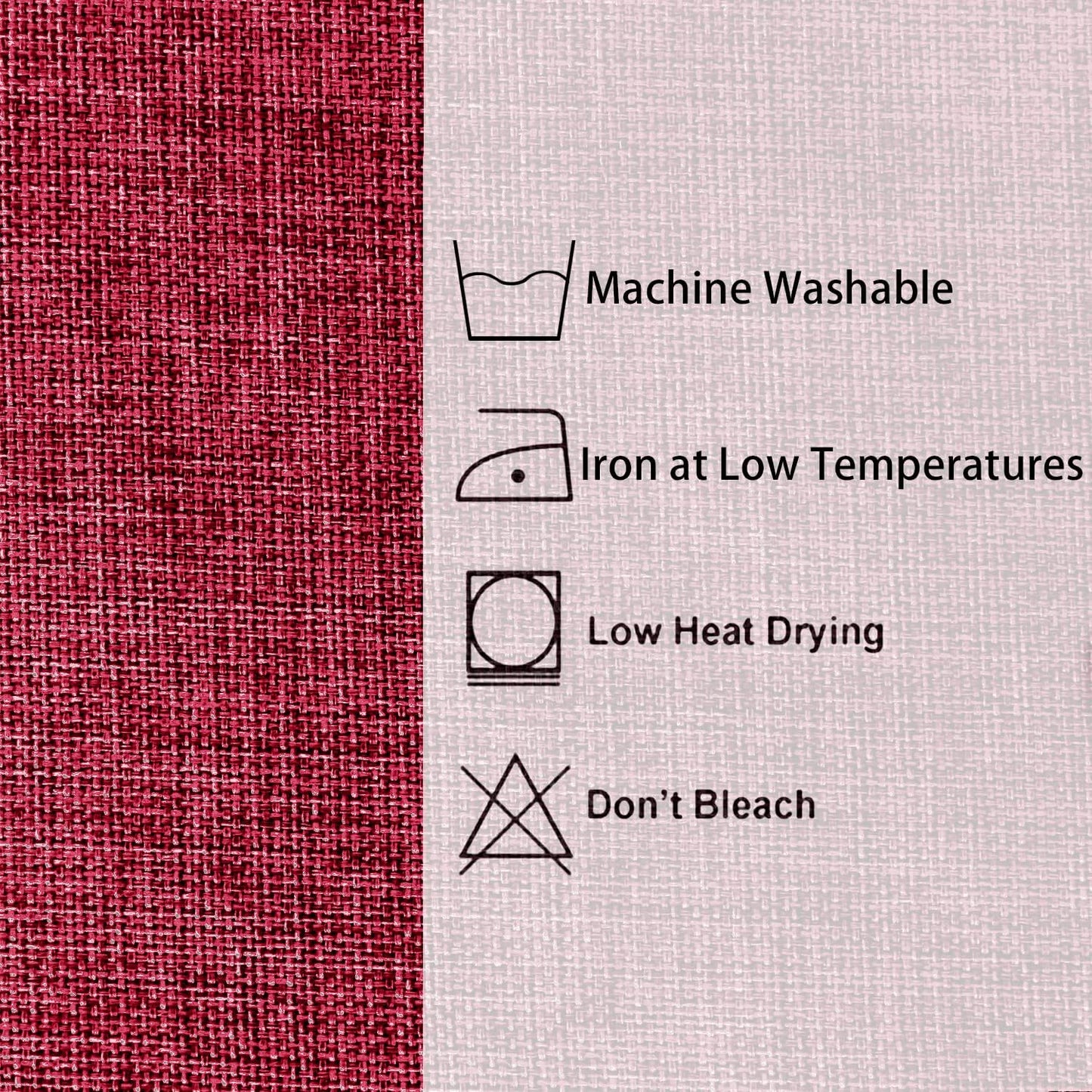 Hiasan 2 Pack Faux Linen Red Square Tablecloth - Wrinkle and Stain Resistant Washable Table Cloth for Kitchen Dining Room Holiday Table Cover for Party Dinner, 70 x 70 Inch
