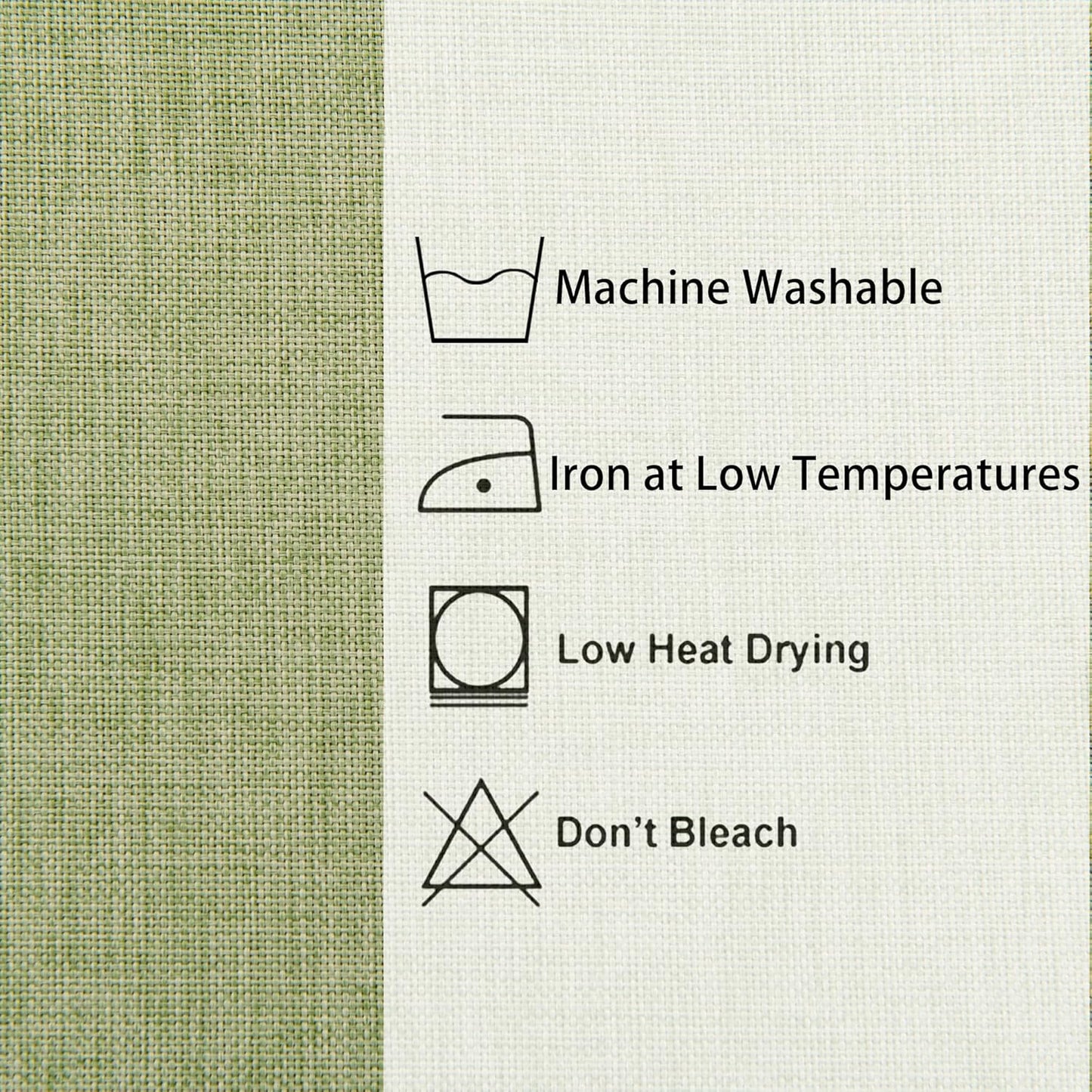 Hiasan Faux Linen Rectangle Tablecloth - Wrinkle and Stain Resistant Washable Table Cloth for Kitchen Dining Room Holiday Table Cover for Dinner, Green, 60 x 102 Inch
