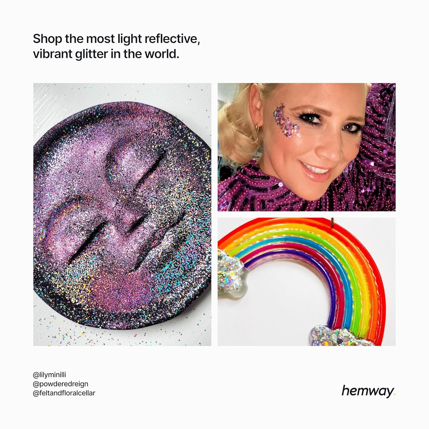 Hemway Eco Friendly Biodegradable Glitter 100g / 3.5oz Bio Cosmetic Safe Sparkle Vegan for Face, Eyeshadow, Body, Hair, Nail and Festival Makeup - Chunky (1/40" 0.025" 0.6mm) - Purple Holographic