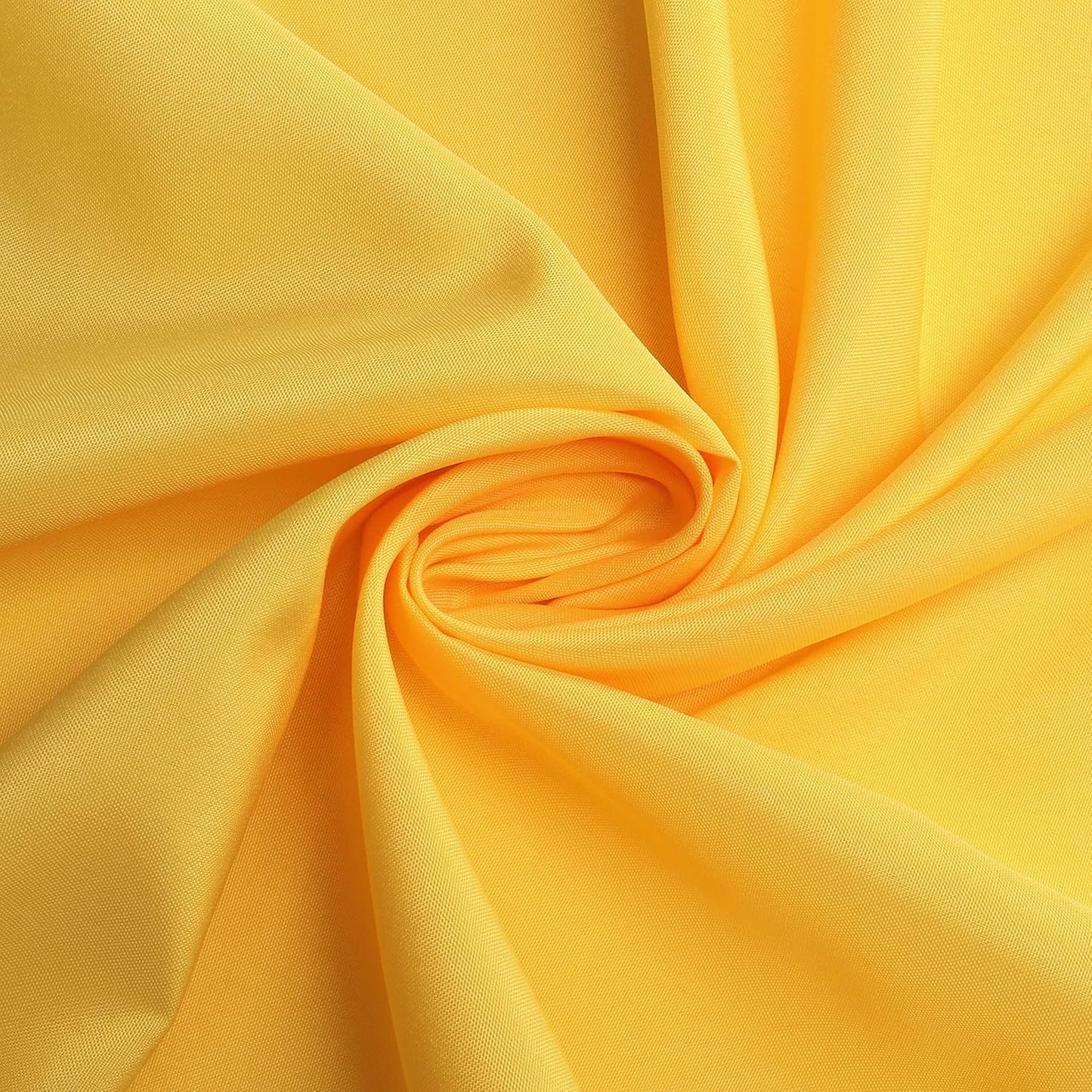 sancua Round Tablecloth - 48 Inch - Water Resistant Spill Proof Washable Polyester Table Cloth Decorative Fabric Table Cover for Dining Tables, Buffet Parties and Camping, Yellow