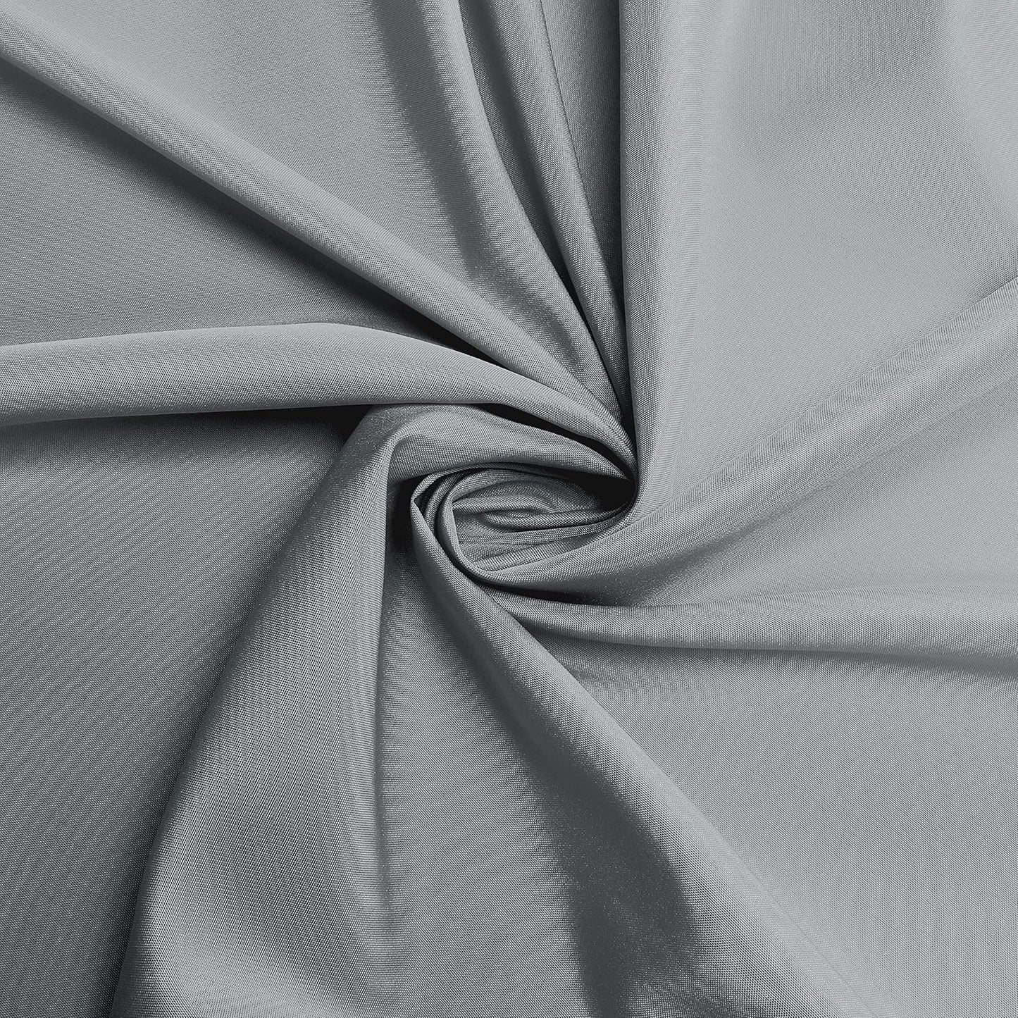 sancua Round Tablecloth - 120 Inch - Water Resistant Spill Proof Washable Polyester Table Cloth Decorative Fabric Table Cover for Dining Tables, Buffet Parties and Camping, Silver Grey
